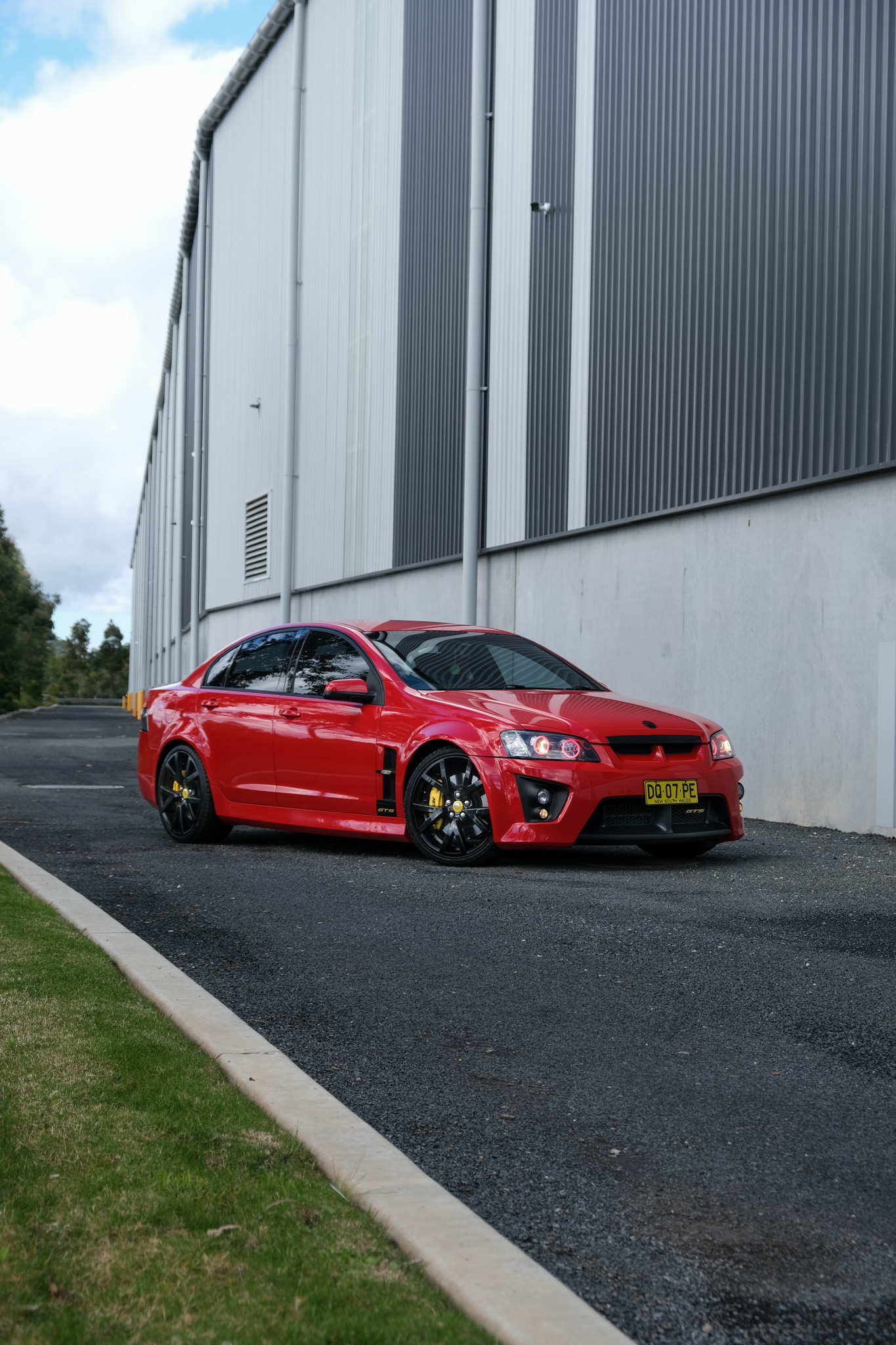 Red Holden HSV GTS sedan
